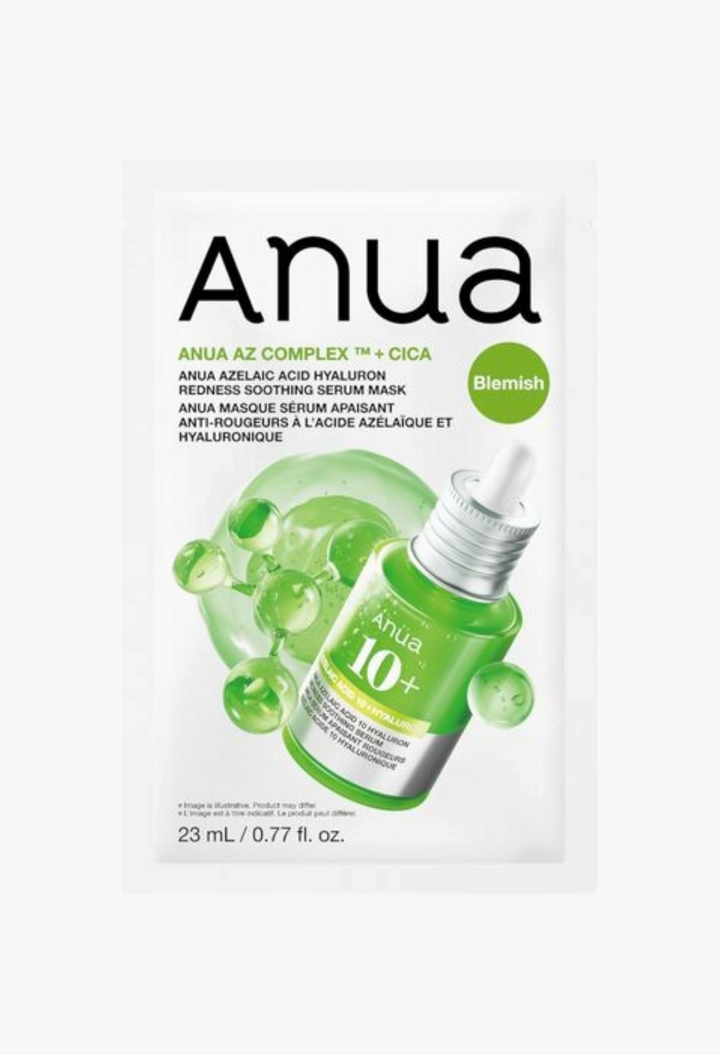 GLAM MODA Anua Azelaic Acid Hyaluron soothing serum sheet mask for redness relief and skin hydration