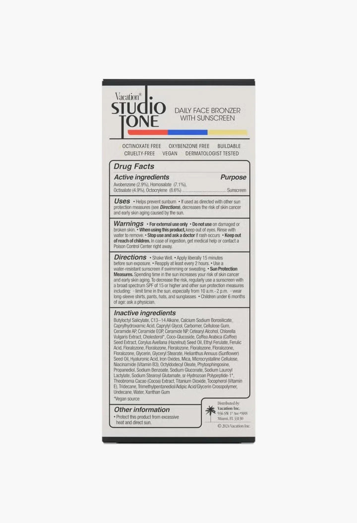 Vacation Studio Tone SPF 50 Bronzing Drops for Face