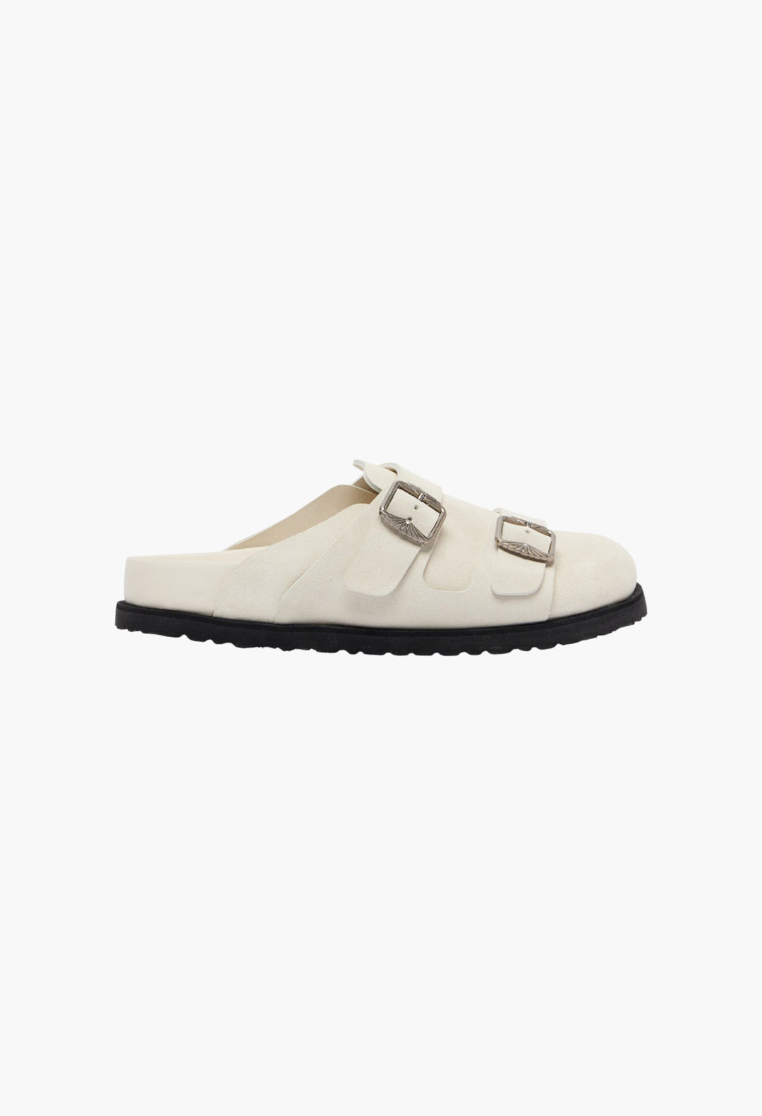 White - 222 West Suede Clogs - GLAM MODA