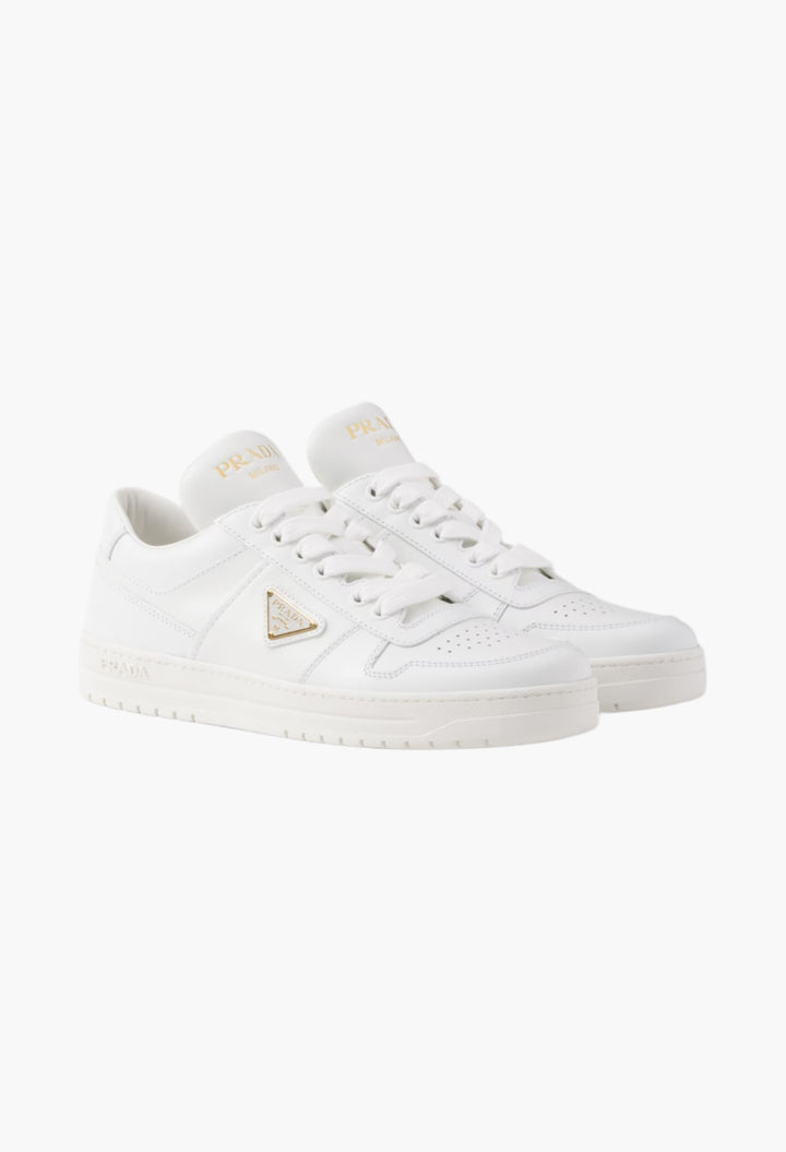 White - Downtown Leather Sneakers - GLAM MODA