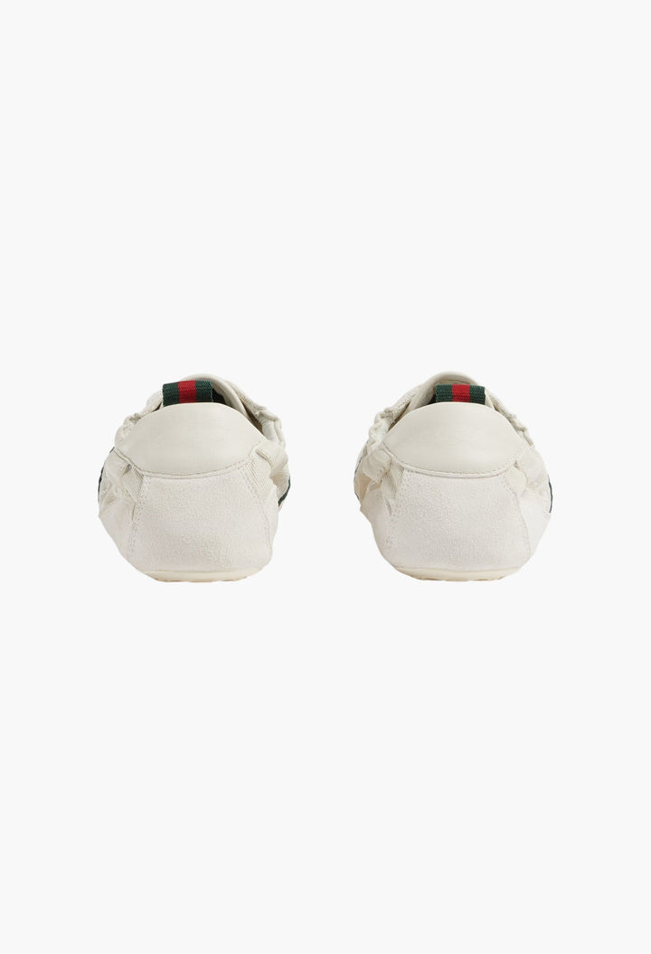 White GG Canvas - Women's Gucci Shift Sneaker - GLAM MODA