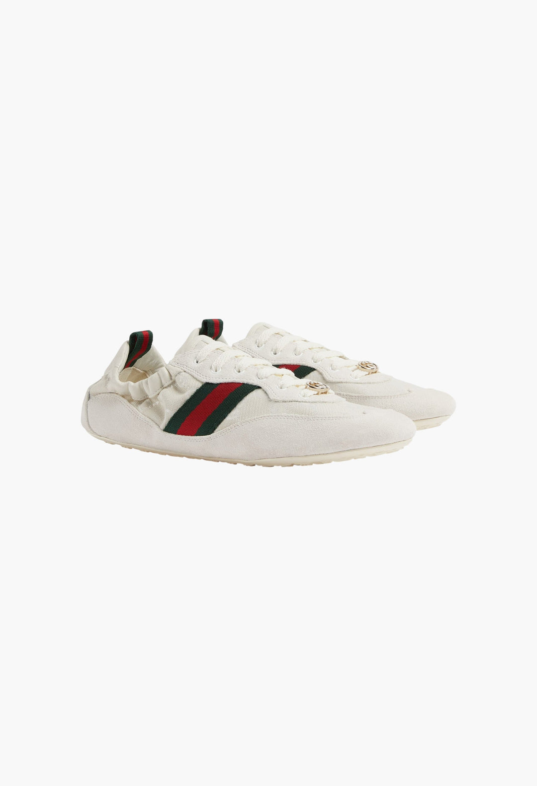 White GG Canvas - Women's Gucci Shift Sneaker - GLAM MODA