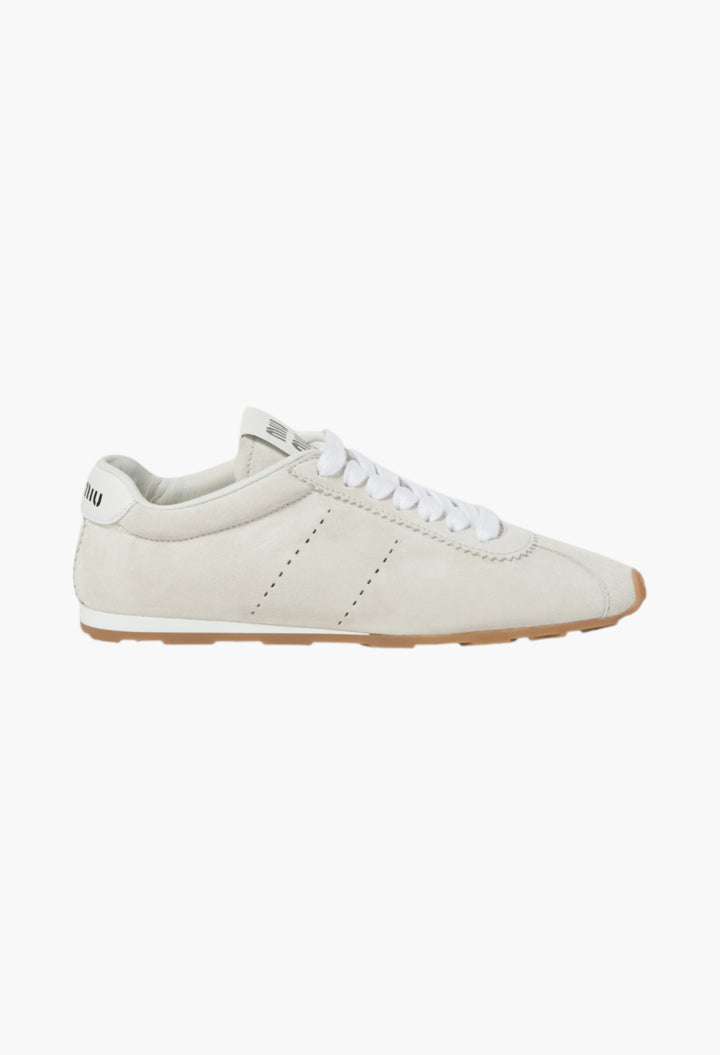 White - Plume Suede Sneakers - GLAM MODA