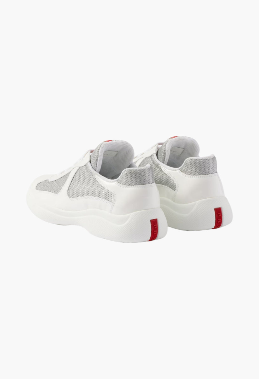 White/Silver - Prada America's Cup Biker Fabric Sneakers - GLAM MODA