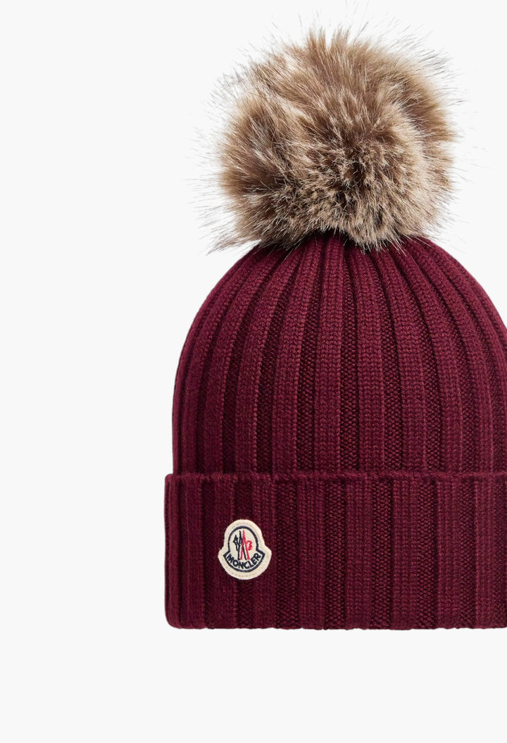 Wool Beanie With Pom Pom - GLAM MODA