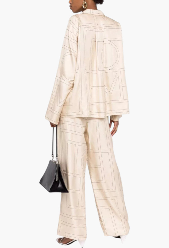 Monogram Silk Shirt - GLAM MODA