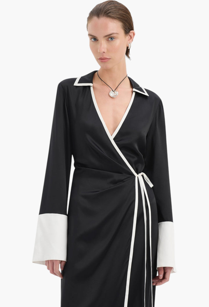 Yasmine Wrap Shirt Dress - GLAM MODA