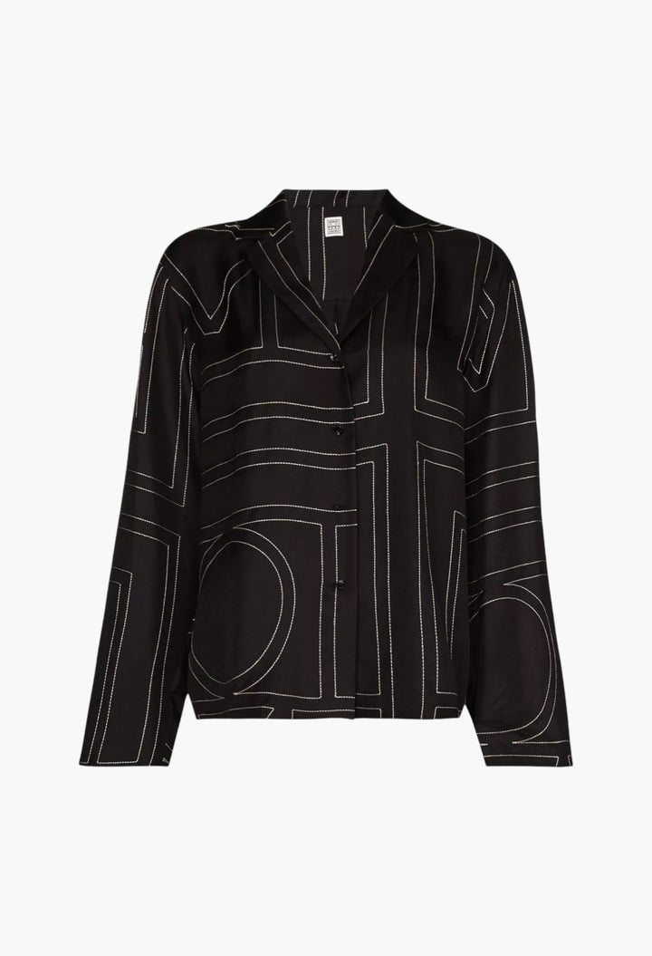 Monogram Silk Shirt - GLAM MODA