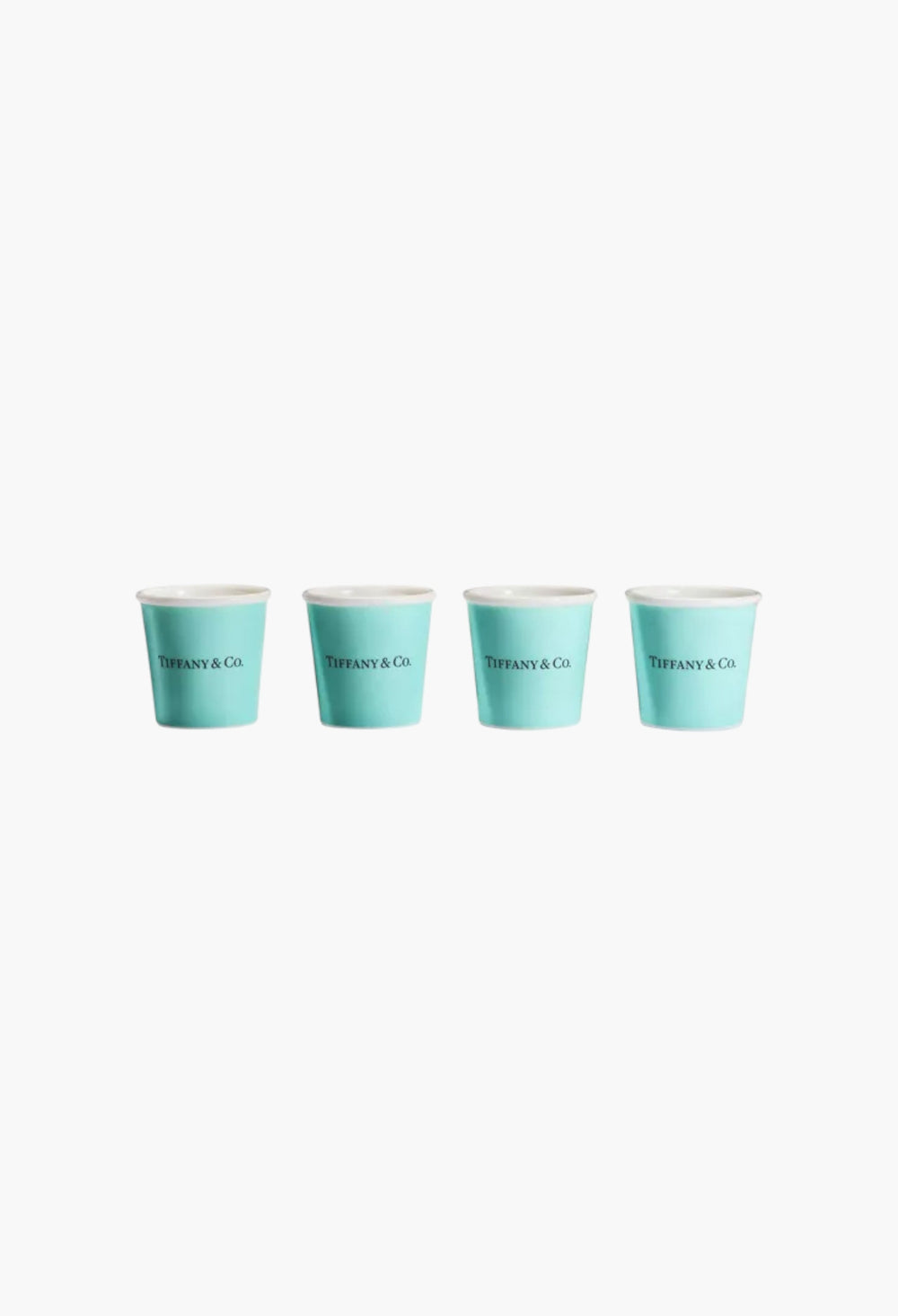 Tiffany Espresso Cups In Bone China, Set Of Four - GLAM MODA