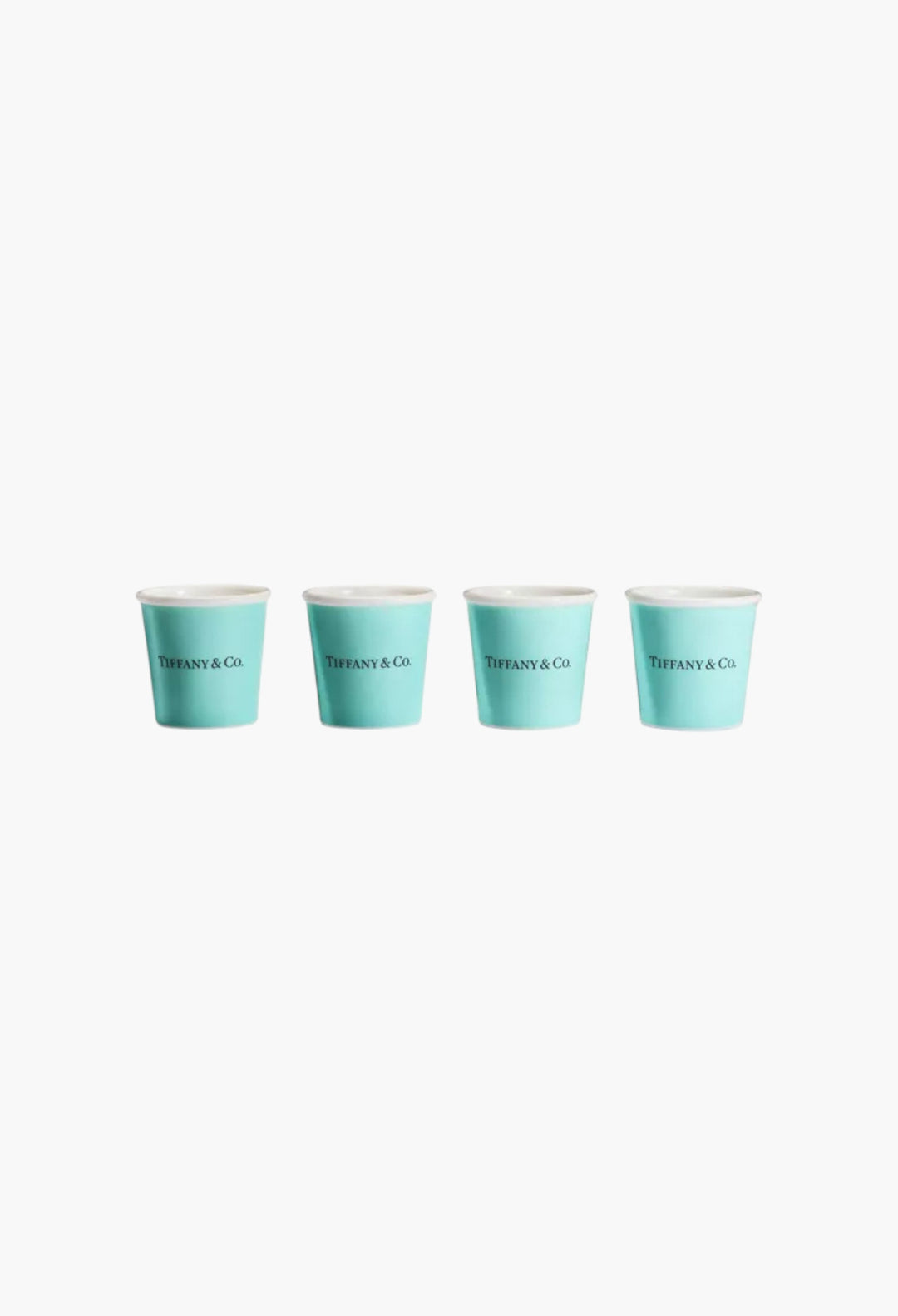 Tiffany Espresso Cups In Bone China, Set Of Four - GLAM MODA