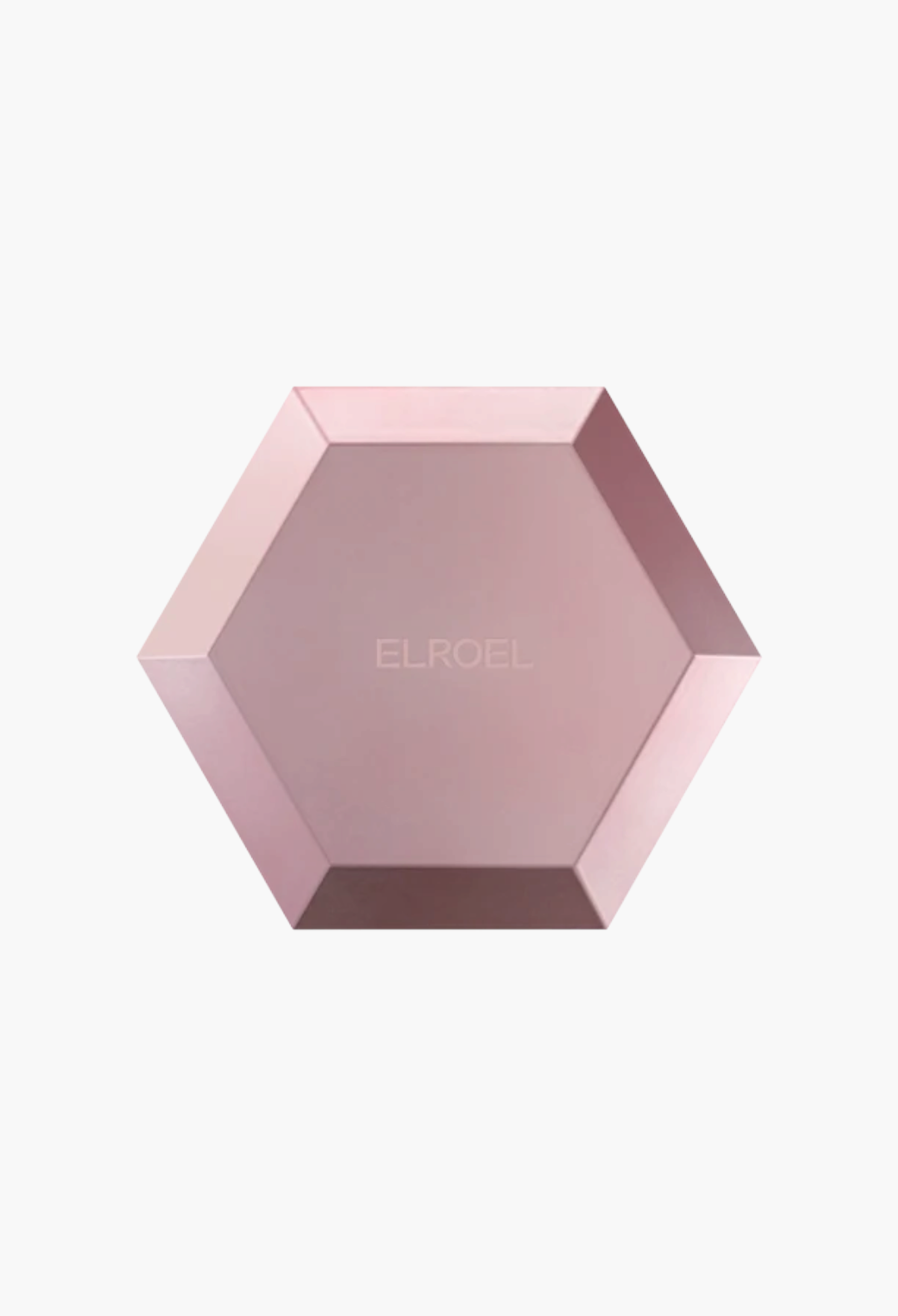 GLAM MODA ELROEL Barely Mood Shadow Palette in a closed hexagonal mauve case with a sleek matte finish