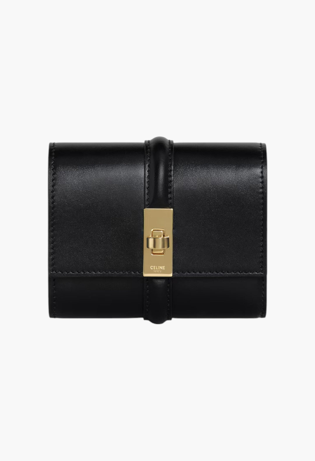 Small Trifold Wallet 16 In Satinated Calfskin - GLAM MODA
