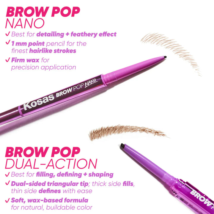 Medium Brown - Brow Pop Nano - Brow Pencil - GLAM MODA27