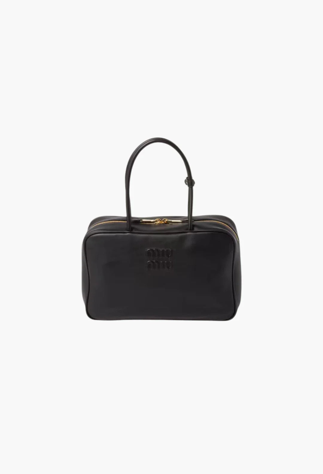 Black - Leather Top-Handle Bag