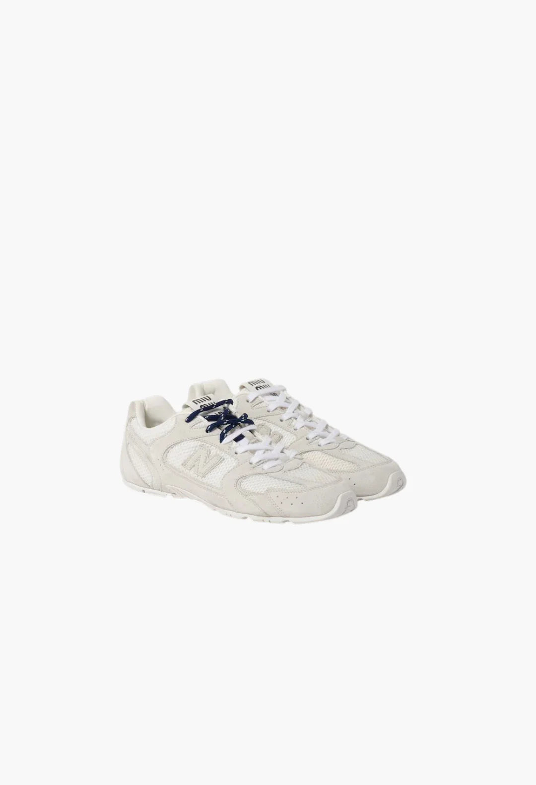 White - New Balance X Miu Miu 530 SL Suede And Mesh Sneakers