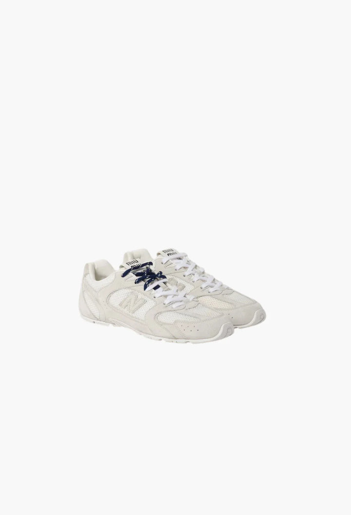 White - New Balance X Miu Miu 530 SL Suede And Mesh Sneakers