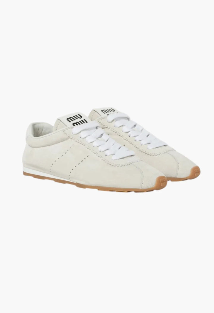 White - Plume Suede Sneakers