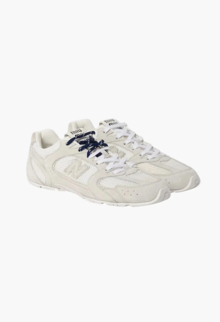 White - New Balance X Miu Miu 530 SL Suede And Mesh Sneakers