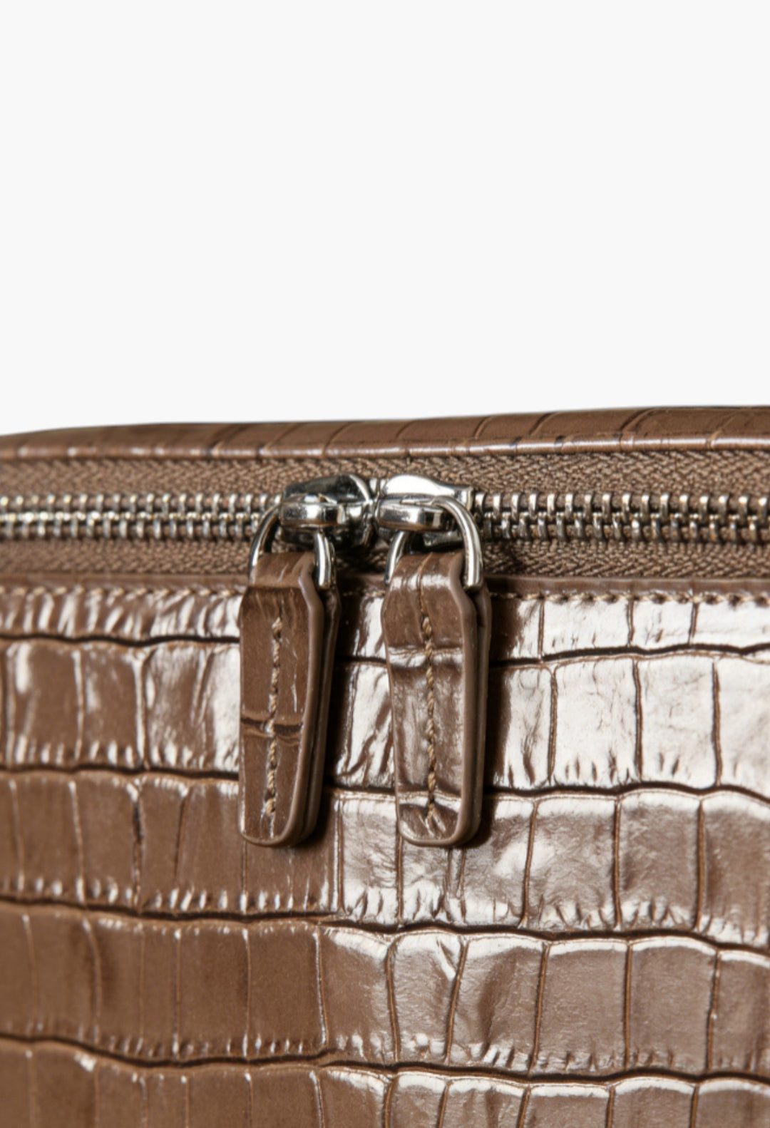Croc Vanity Case Amber - GLAM MODA