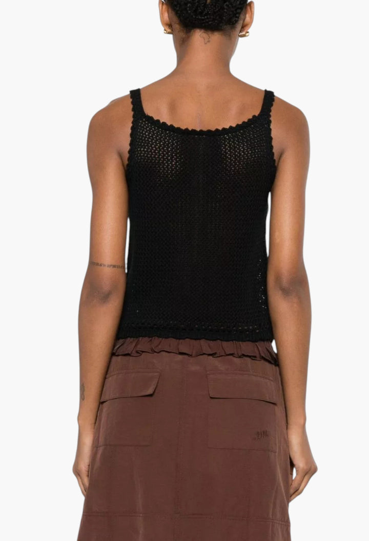 Linen And Cotton Blend Top - GLAM MODA