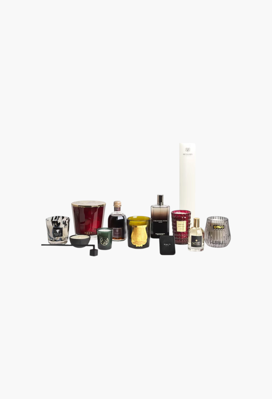 GLAM MODA 12 Days of Home Fragrance Advent Calendar featuring luxury candles, room sprays, and diffusers.