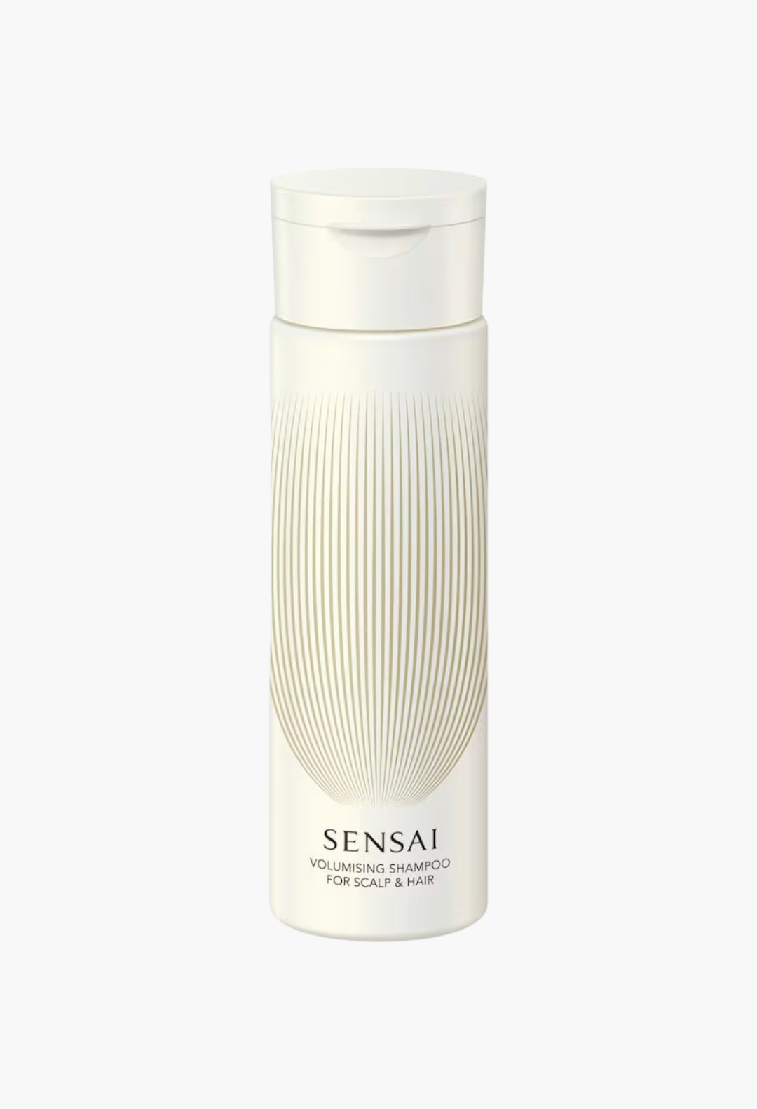 GLAM MODA SENSAI Volumising Shampoo in a white 300ml bottle with elegant gold line detailing for fine hair.
