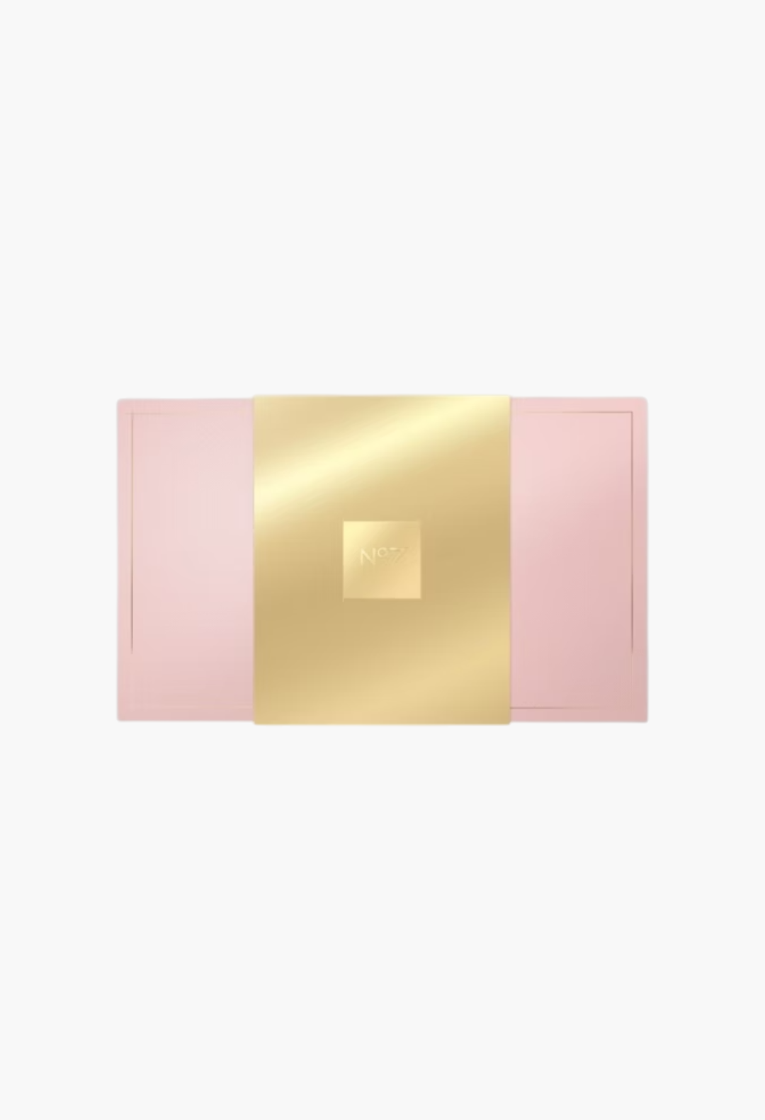 GLAM MODA No7 The Ultimate Beauty Advent Calendar featuring a luxurious pink and gold gift box design.