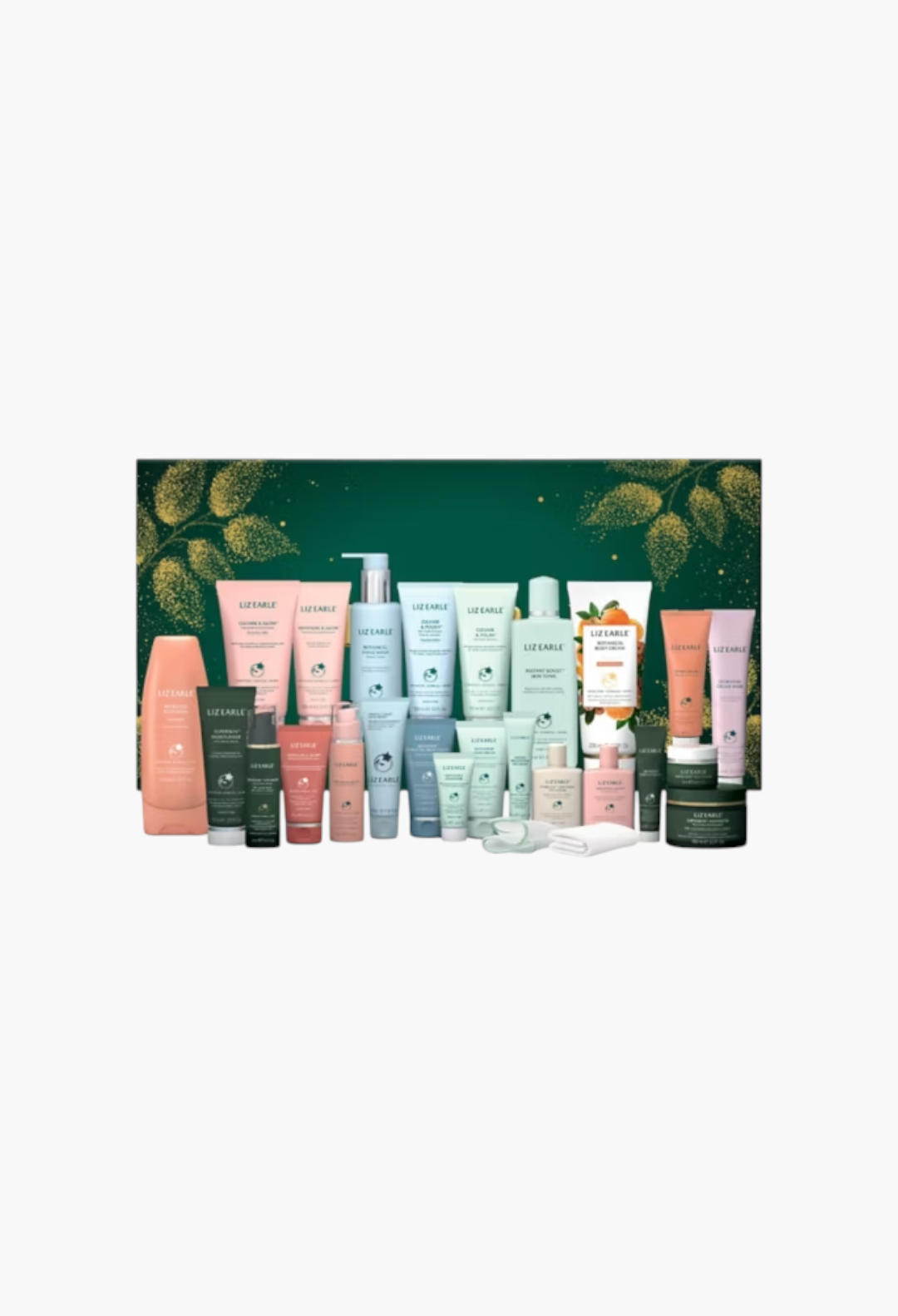 GLAM MODA Liz Earle 24 Days of Beauty Advent Calendar featuring a collection of skincare and bodycare products