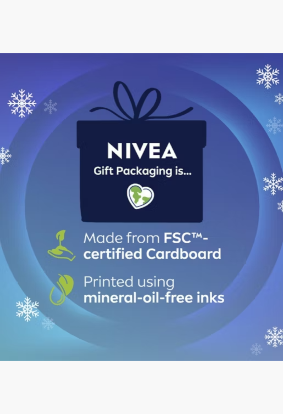 GLAM MODA NIVEA MEN advent calendar packaging made from FSC-certified cardboard with mineral-oil-free inks