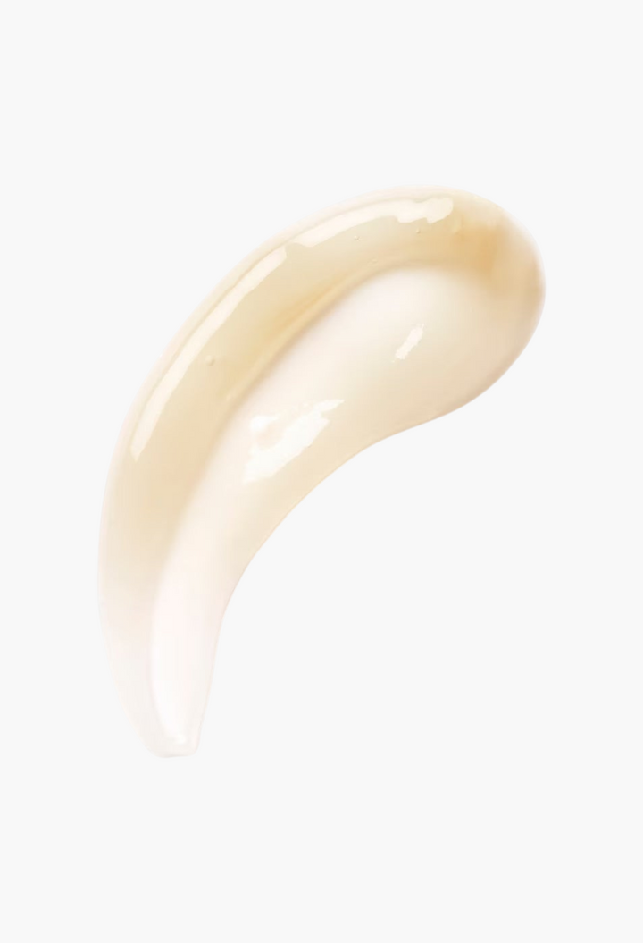 GLAM MODA Precision Peel resurfacing treatment showing a smooth, translucent, pale beige gel texture swatch.