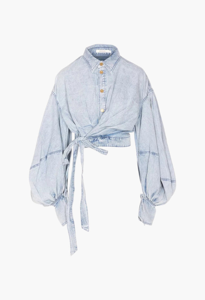 Rebellion Denim Top - GLAM MODA