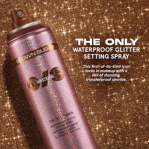 On 'Til Dawn Waterproof Glitter Setting Spray - Brown Sugar - GLAM MODA