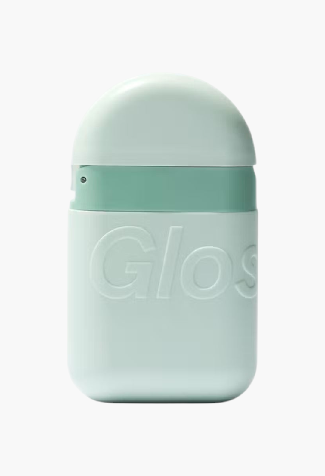 GLAM MODA moisturizing hand cream in a portable light green palm-sized pod with a secure click-to-close cap.