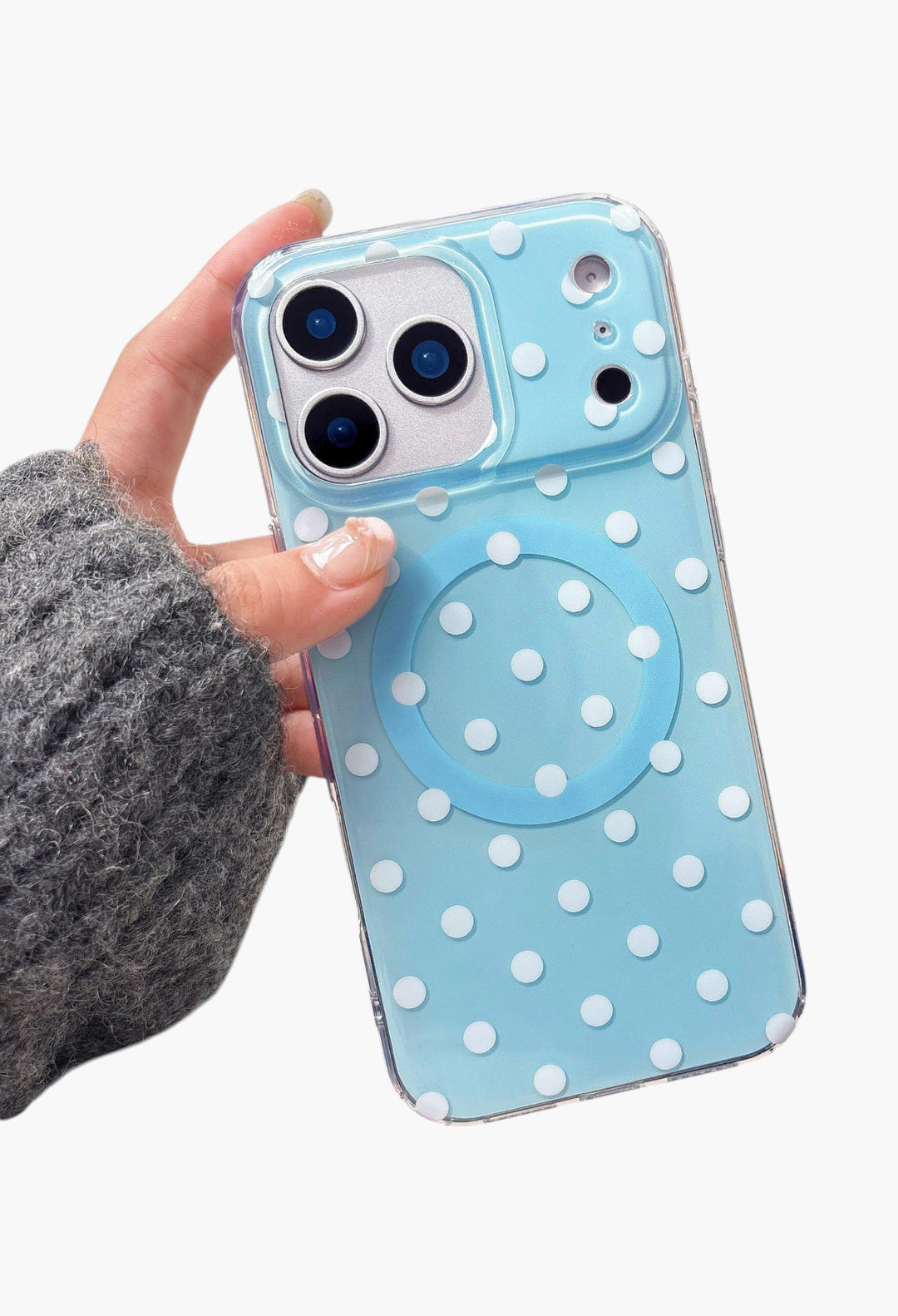 Magnetic Case for iPhone 17 Pro Max Case Compatible with Wireless Charging, Polka Dot Design Shockproof Bumper Cover Case for Girls Women - GLAM MODA