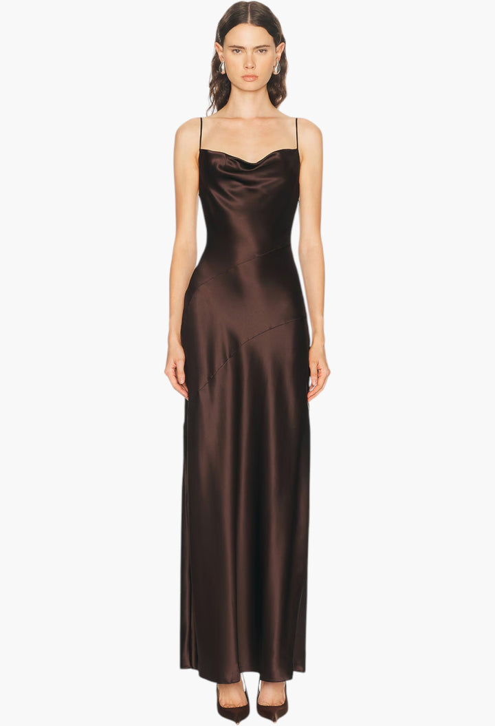 Nelia Maxi Cape Slip Dress - GLAM MODA