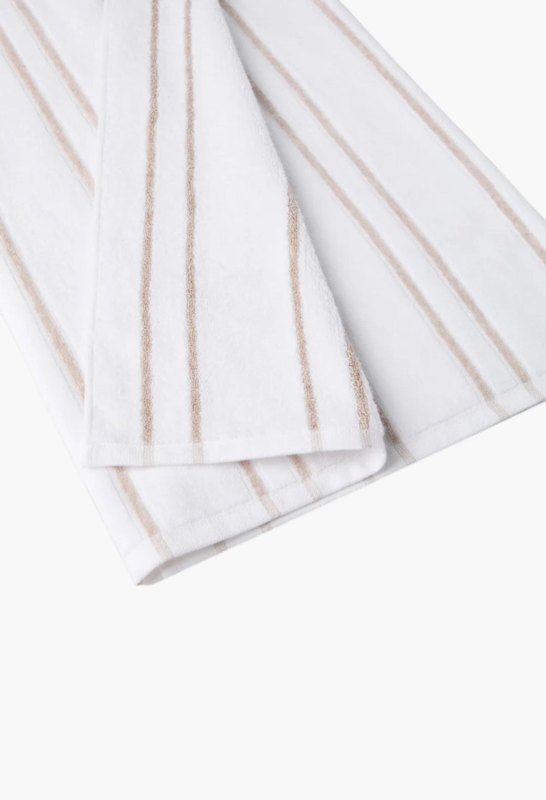Striped Cotton Terrycloth Towel With Logo - GLAM MODA