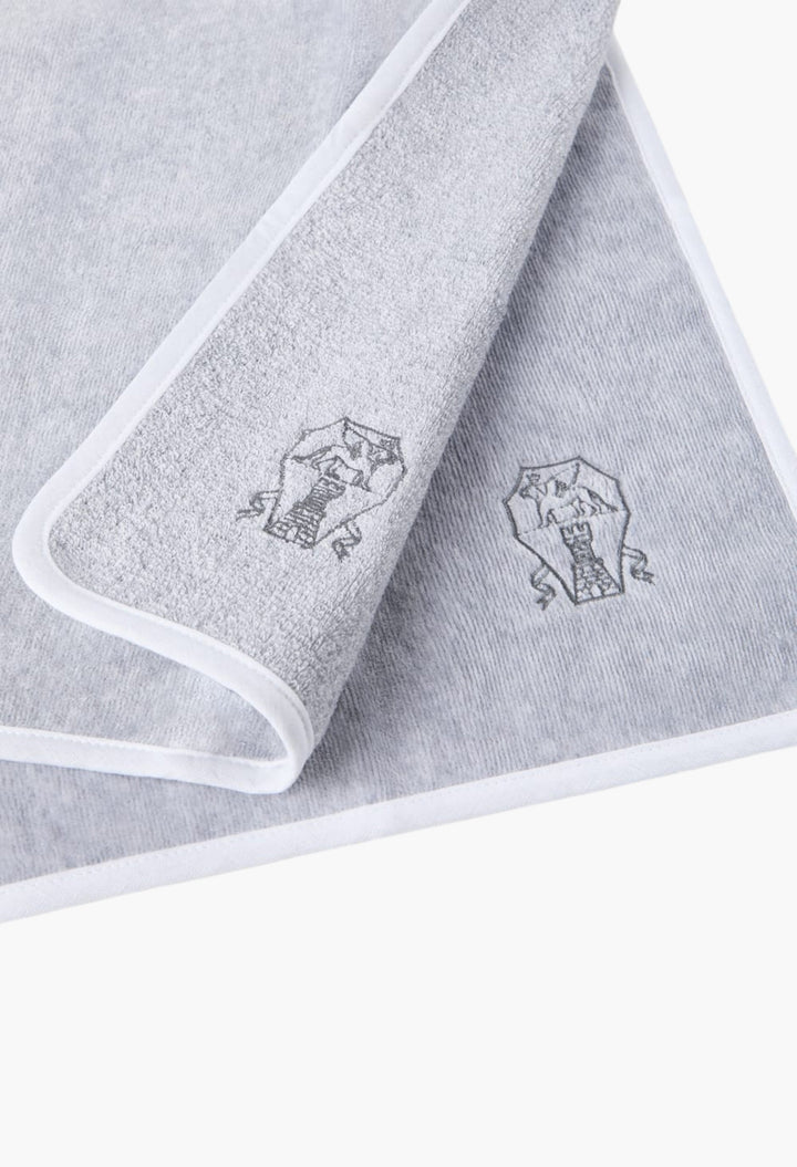 2-Piece Cotton Terrycloth Hand Towel Set With Embroidery - GLAM MODA