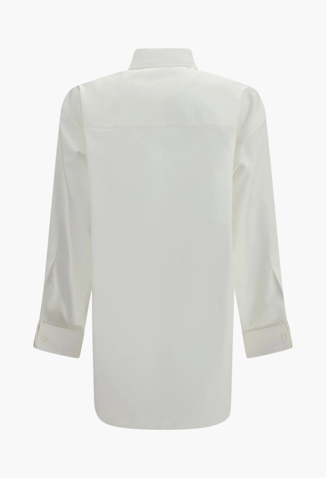 Classic Shirt In Silk Poplin And Cotton Organdy - GLAM MODA
