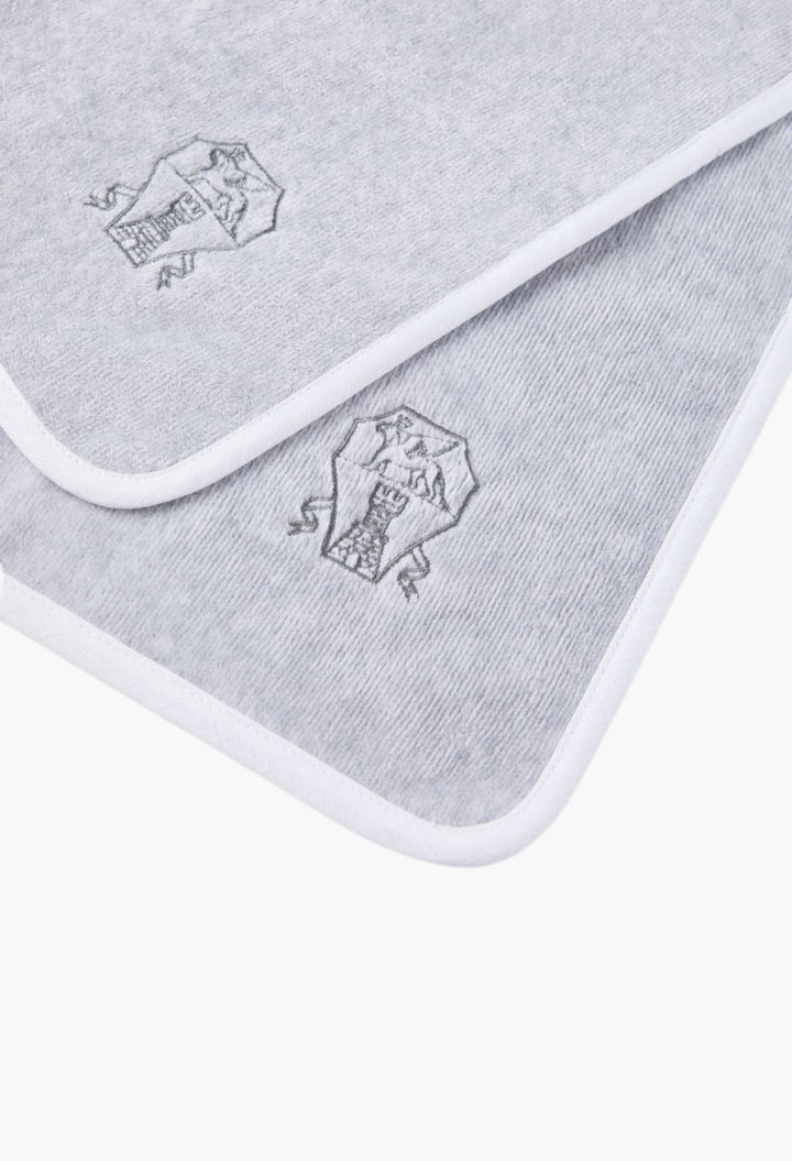 2-Piece Cotton Terrycloth Hand Towel Set With Embroidery - GLAM MODA
