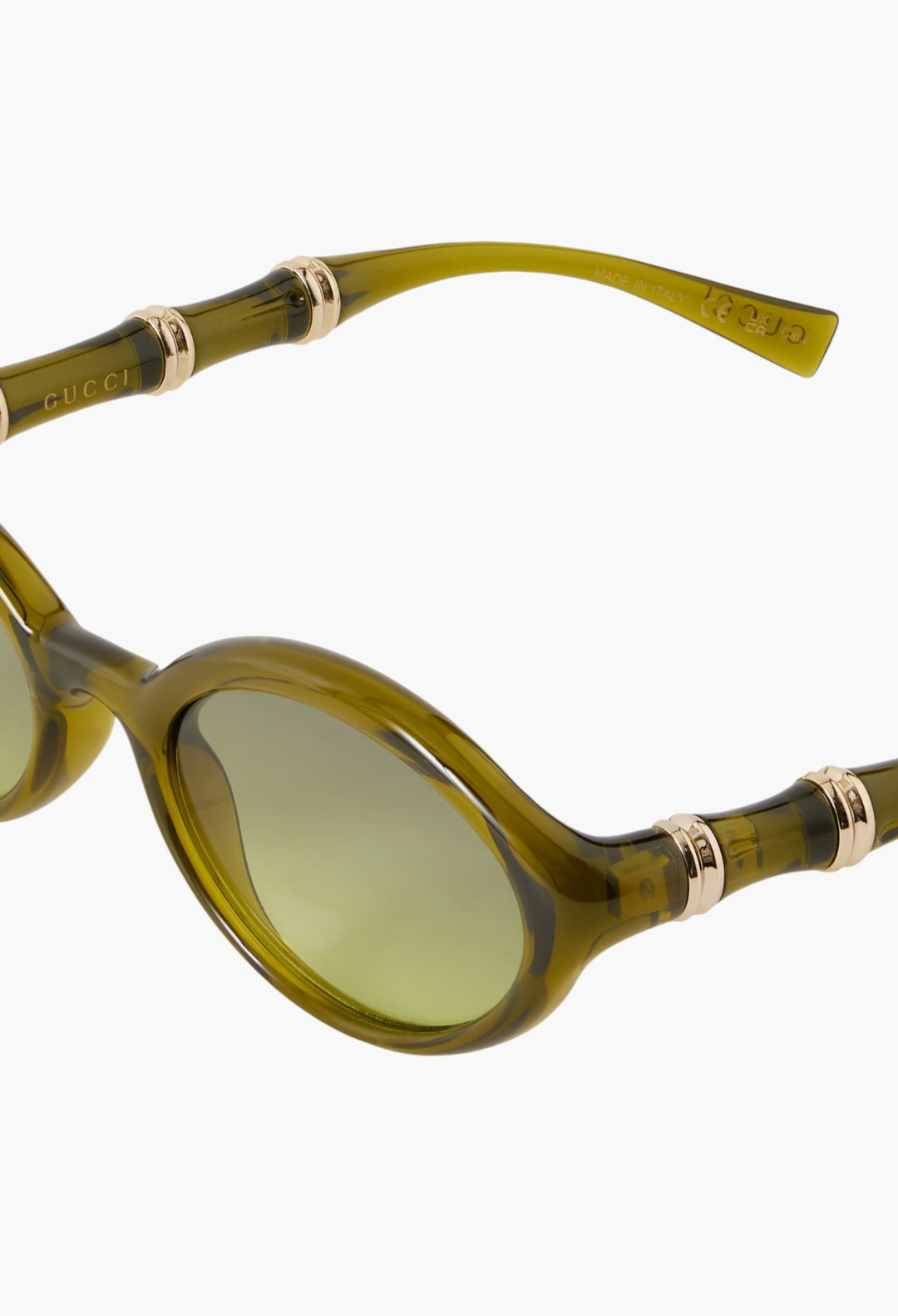 Bamboo Round-Frame Acetate Sunglasses