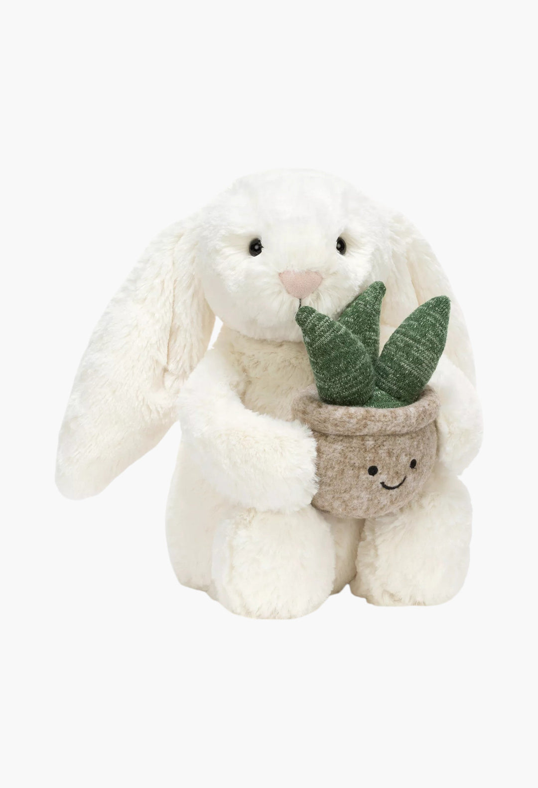 Cream Bunny With Plant Soft Toy 31cm - GLAM MODA