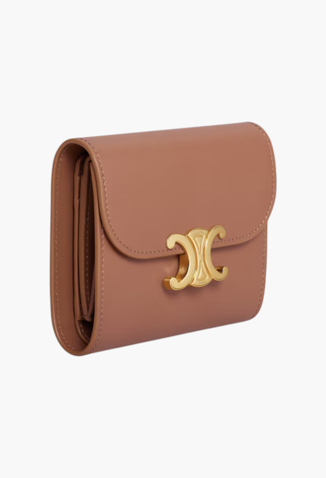 Small Flap Wallet Triomphe In Shiny Calfskin - GLAM MODA