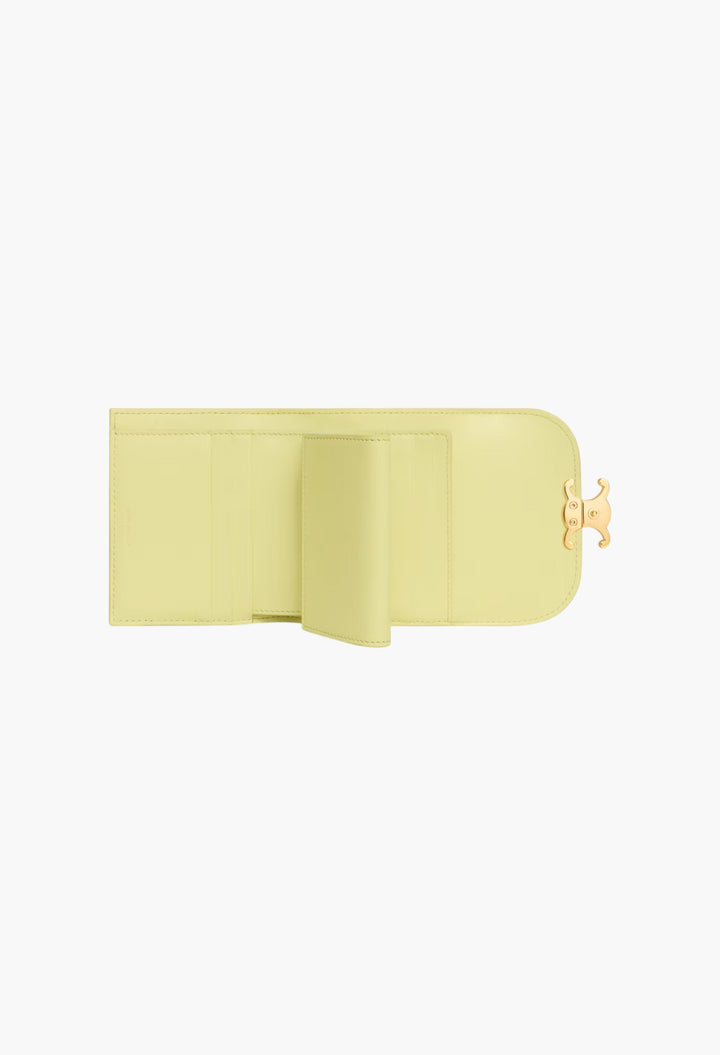 Small Flap Wallet Triomphe In Shiny Calfskin - GLAM MODA