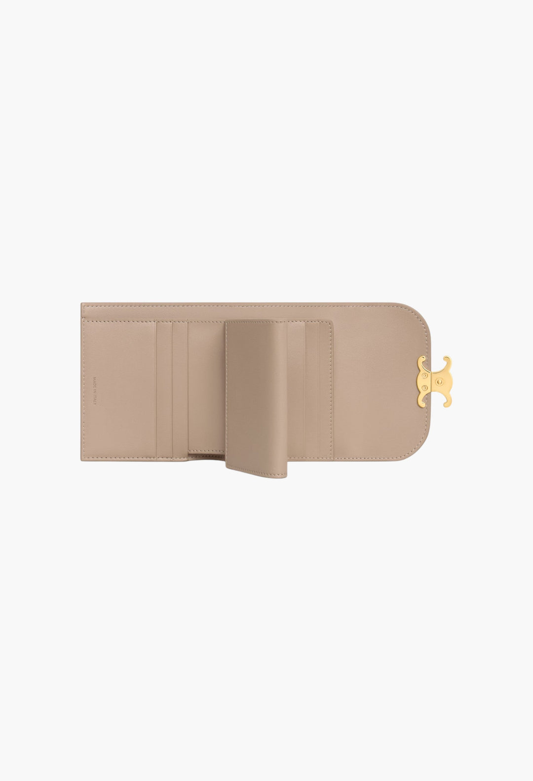 Small Flap Wallet Triomphe In Shiny Calfskin - GLAM MODA