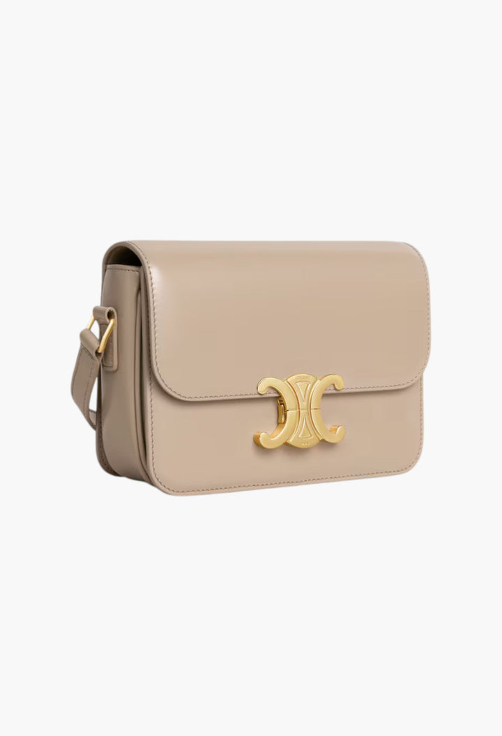 Teen Triomphe Bag In Shiny Calfskin - GLAM MODA