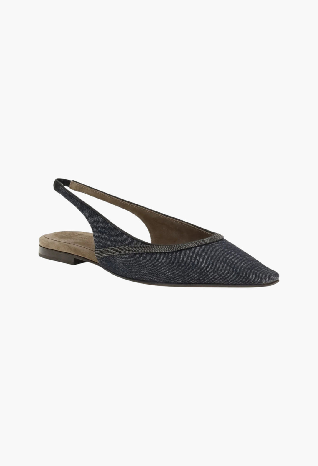 Denim Slingback Ballerinas - GLAM MODA