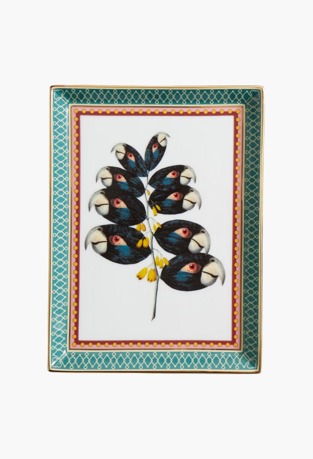 + Beto Val Gold-Plated Porcelain Tray - GLAM MODA