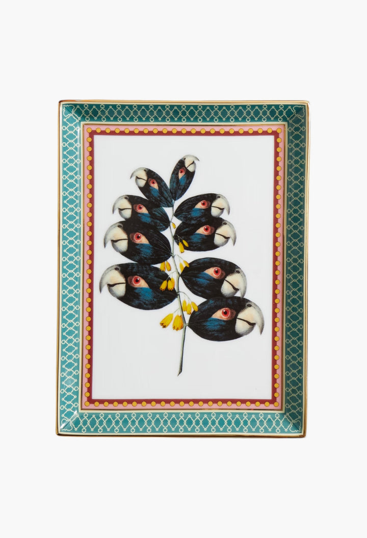+ Beto Val Gold-Plated Porcelain Tray - GLAM MODA