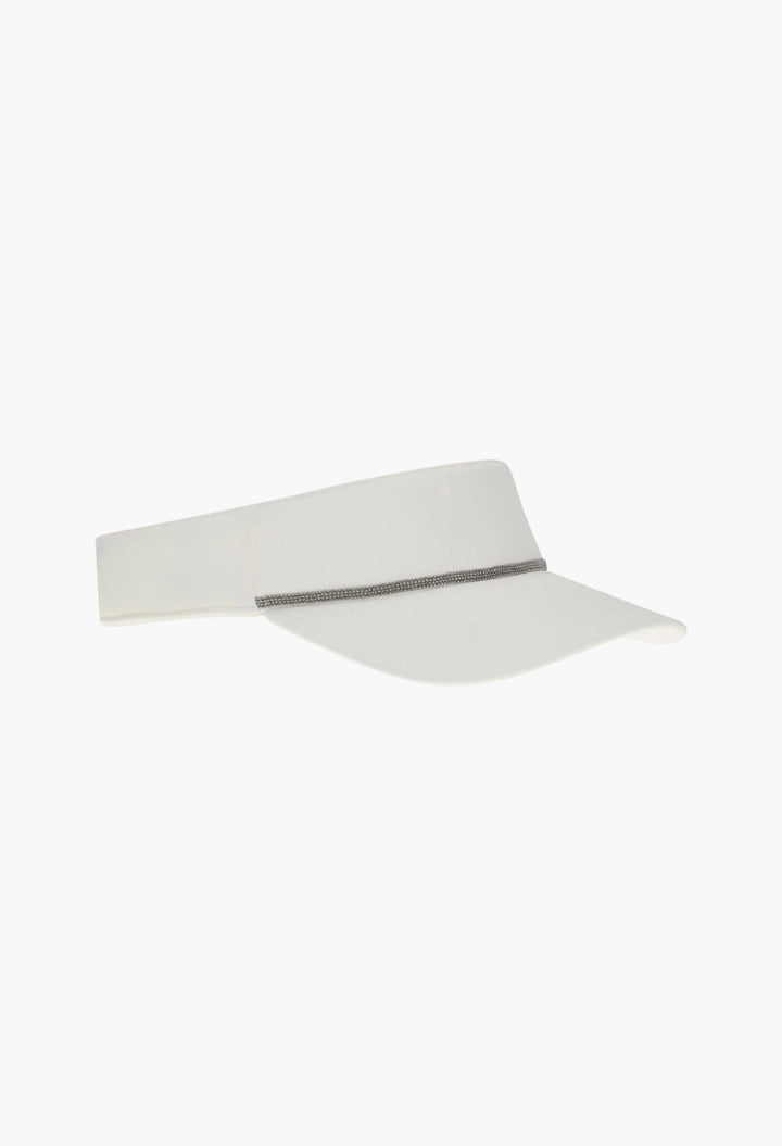 Nylon Visor With Shiny Band - GLAM MODA