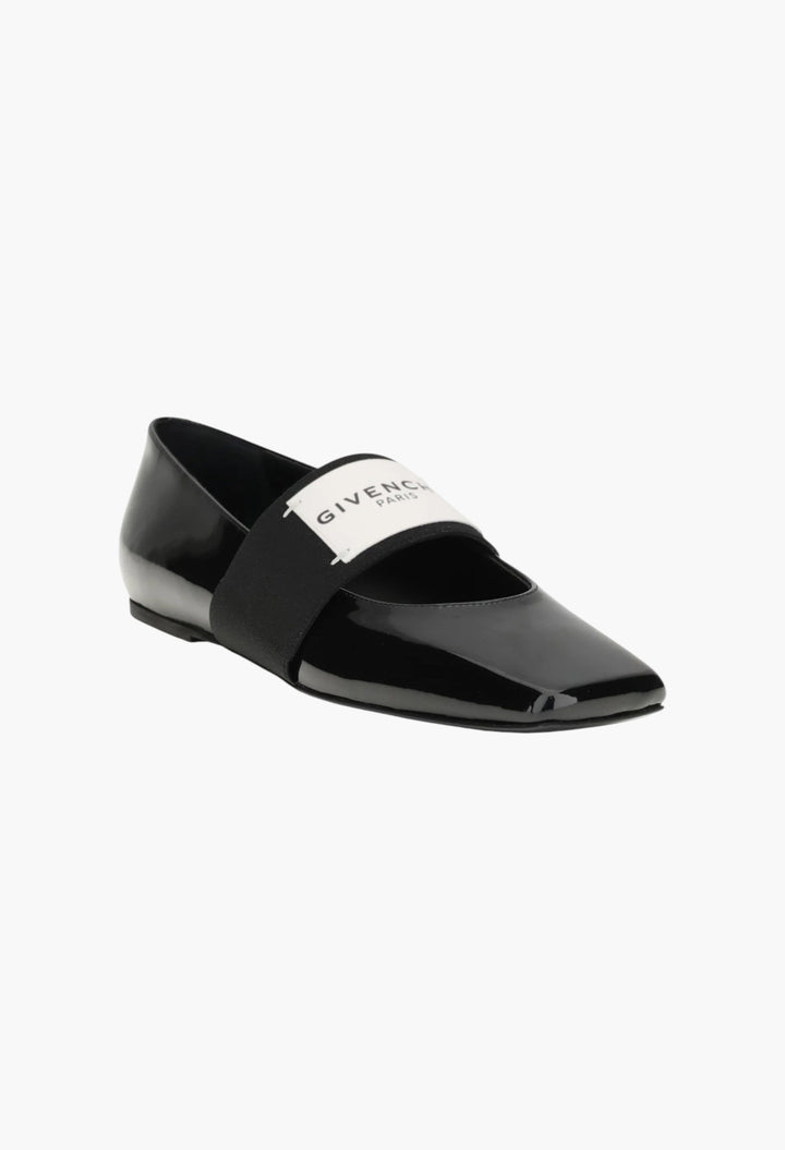 Patent-leather Squared Ballerinas - GLAM MODA